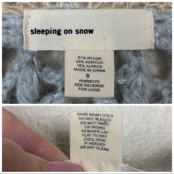 ✖️SOLD✖️•SLEEPING on SNOW• Alpaca Crochet  Sweater - Picture 8 of 8